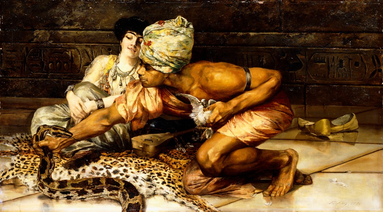 Slangetæmmeren, 1884 af Eugene Pavy