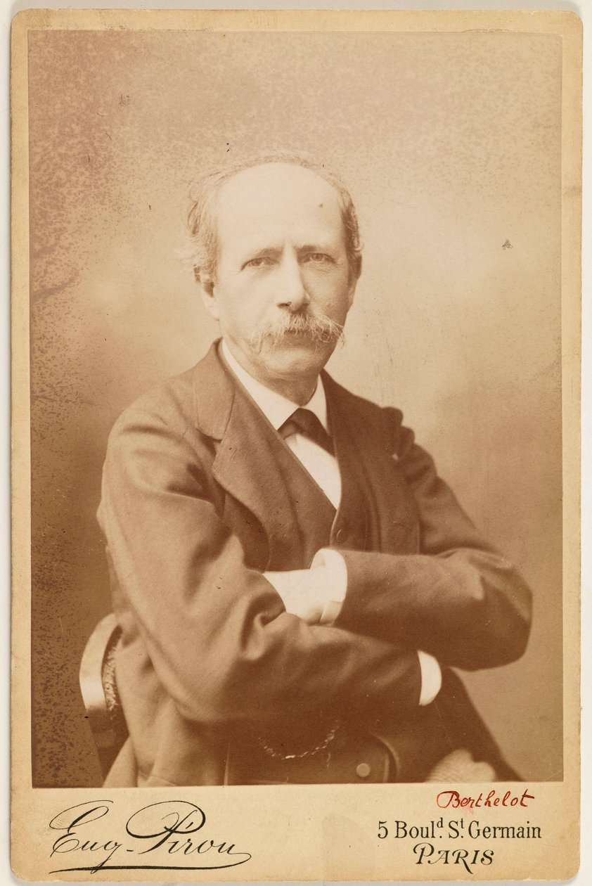 Porträt von Berthelot (Pierre Eugène Marcellin), (1827-1907), Chemiker af Eugene Pirou