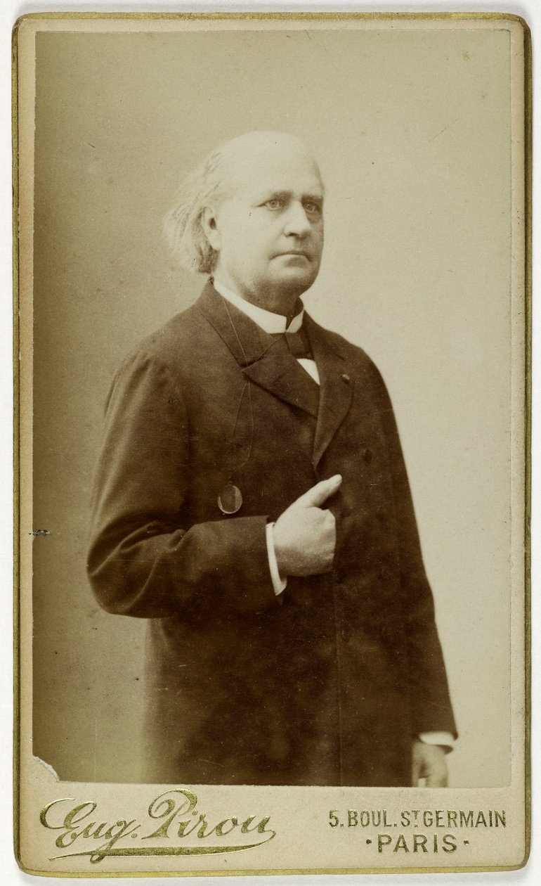 Porträt von Leconte de Lisle, (Charles Marie Leconte, genannt), (1818-1894), (Dichter) af Eugene Pirou