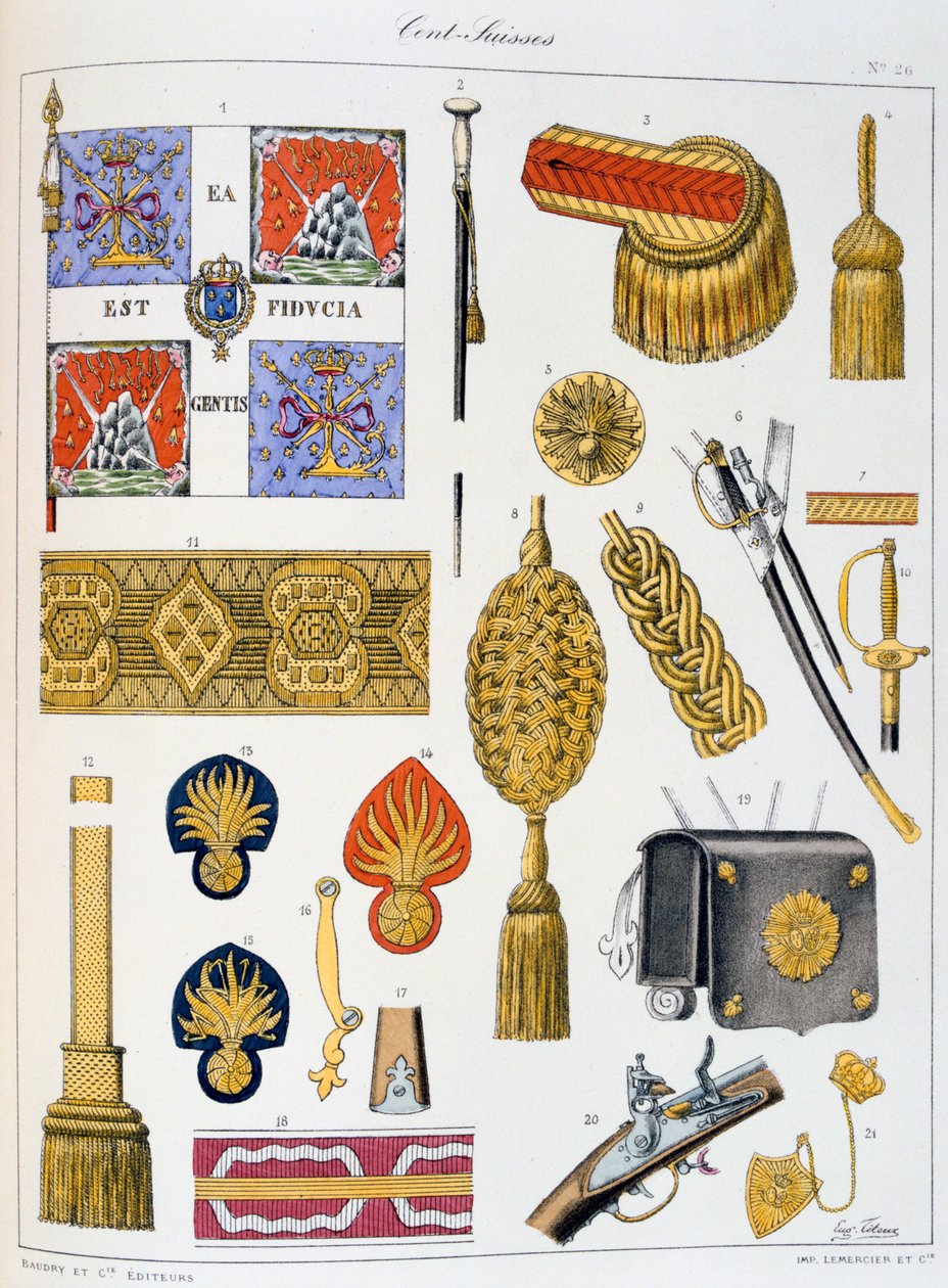 Cent-Suisses, Insignia af Eugene Titeux