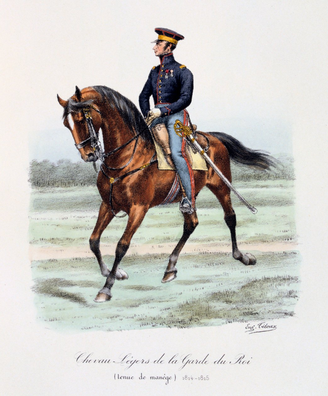 Lette heste af Kongens Garde, Armory Uniform, 1814-15 af Eugene Titeux