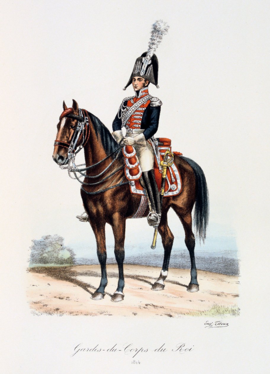 Kongens livvagter, 1814 af Eugene Titeux