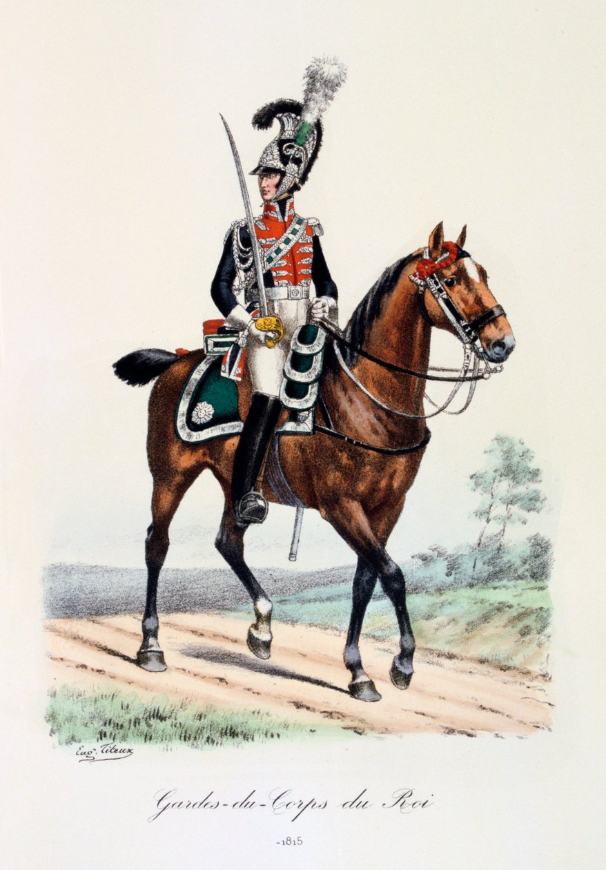 Kongens livvagter, 1815 af Eugene Titeux