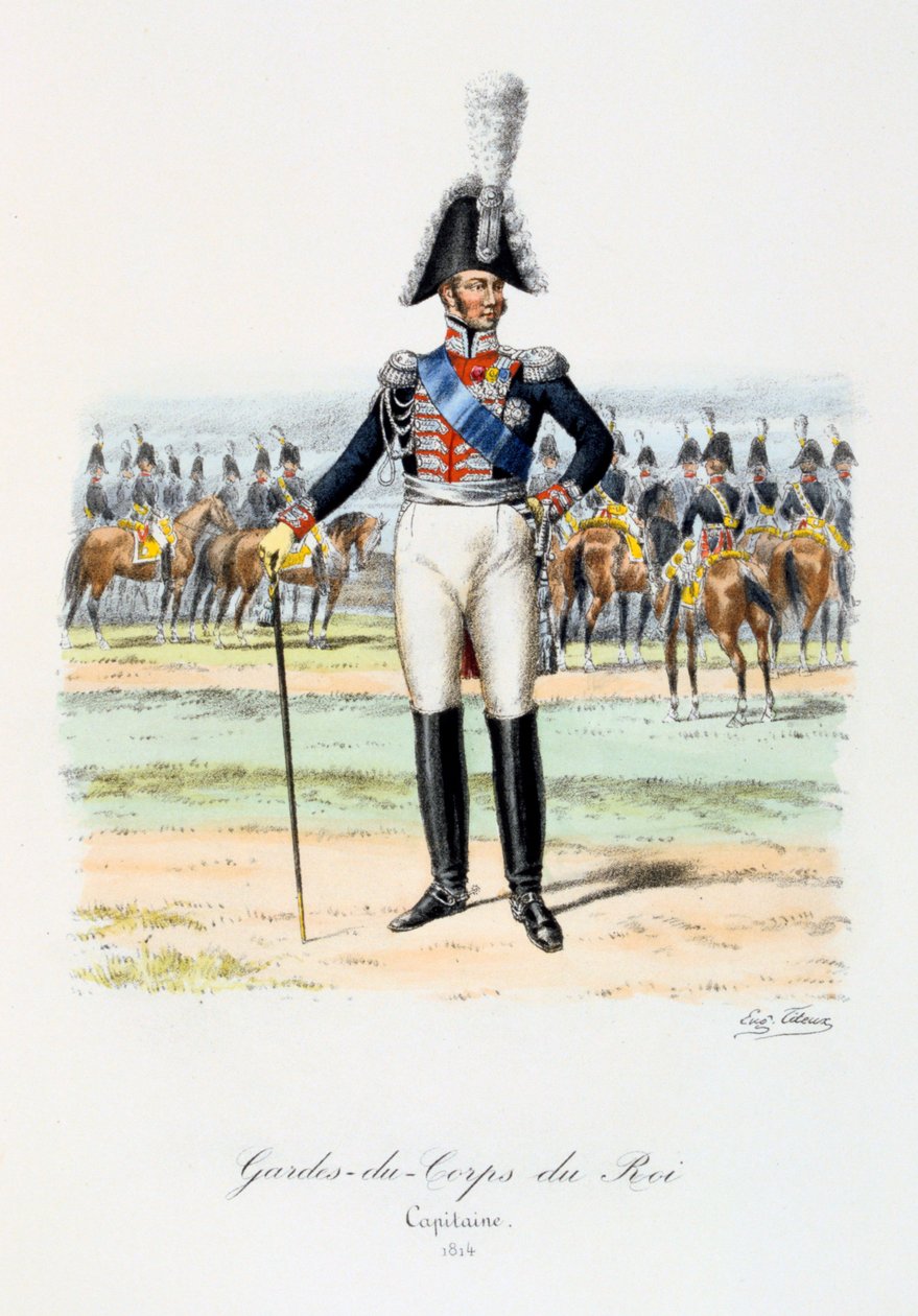 Kongens livvagter, kaptajn, 1814 af Eugene Titeux