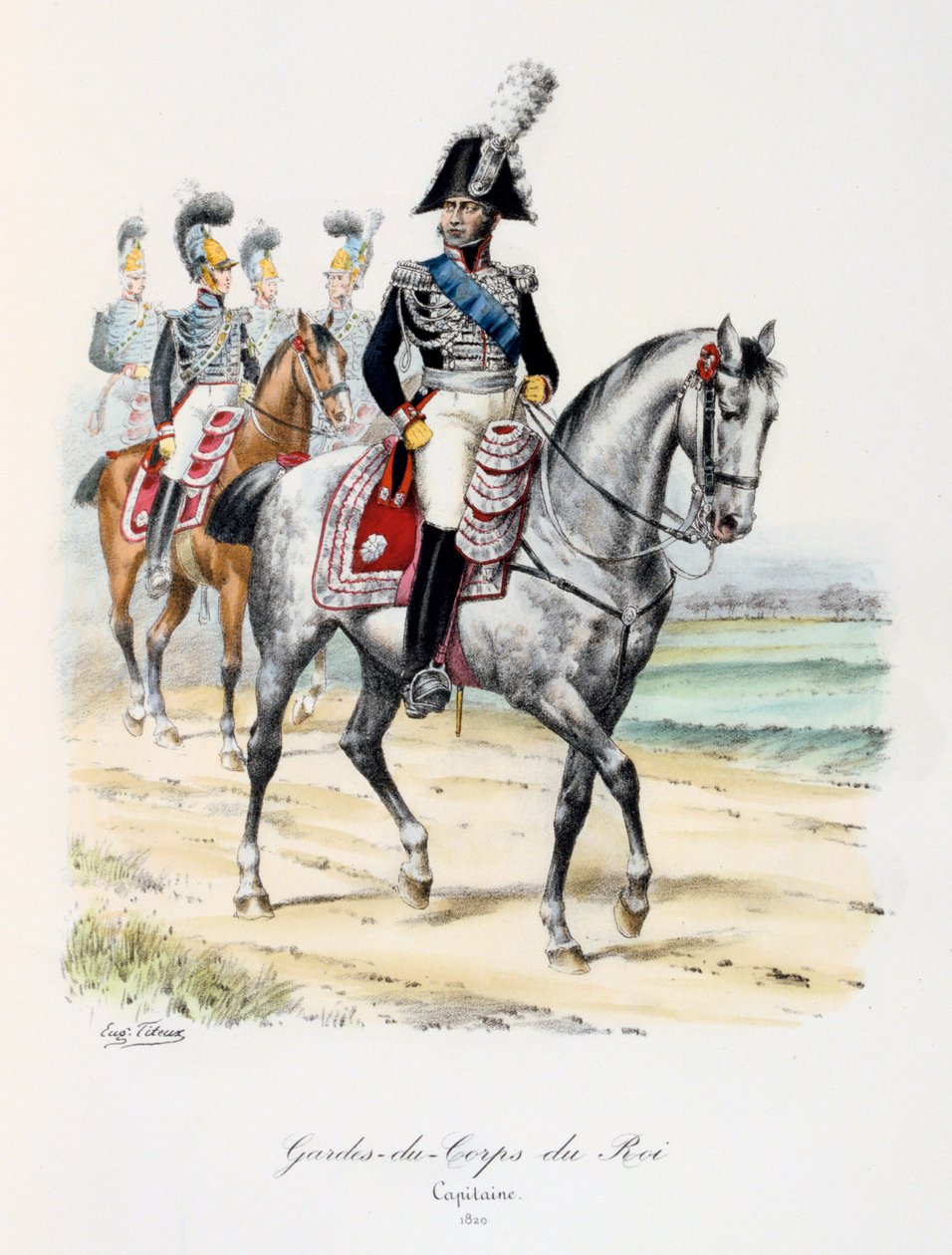 Kongens livvagter, kaptajn, 1820 af Eugene Titeux