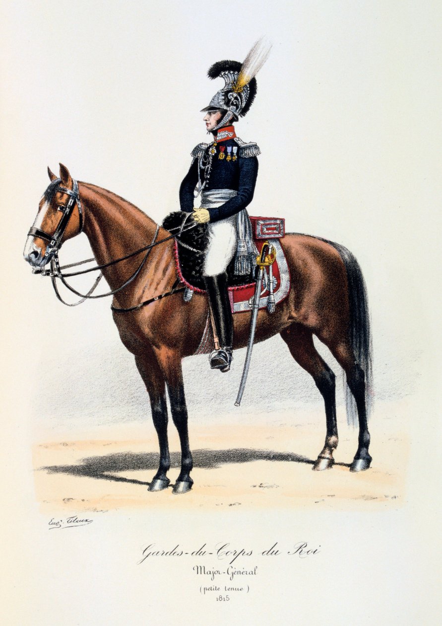 Gardes-du-Corps de Roi, generalmajor i afklædning, 1815 af Eugene Titeux