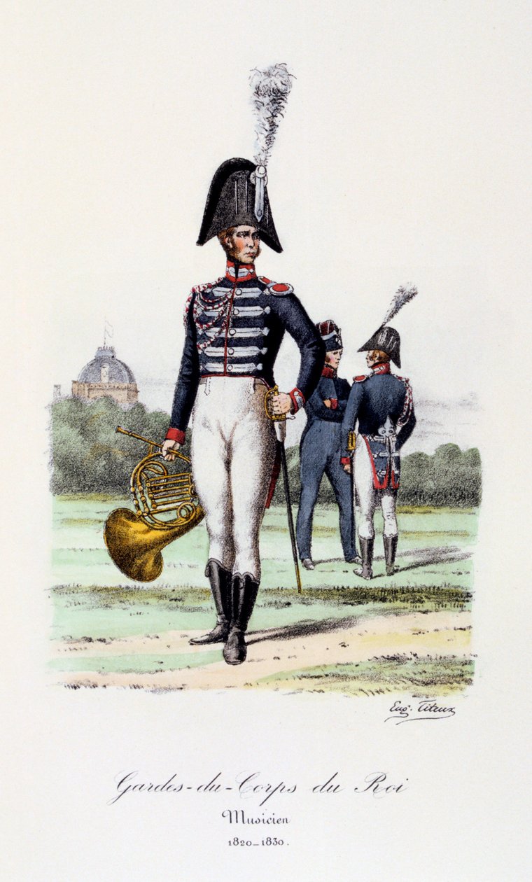 Kongens livvagt, musiker, 1820-30 af Eugene Titeux