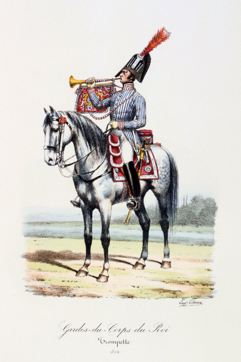 Kongens livvagter, trompetist, 1814 af Eugene Titeux