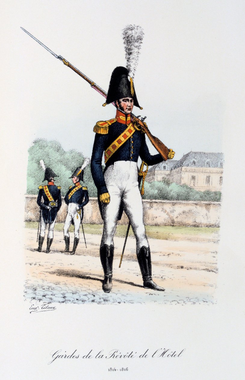 Guards of the Hotel Prevote, trompetist, 1814-16 af Eugene Titeux