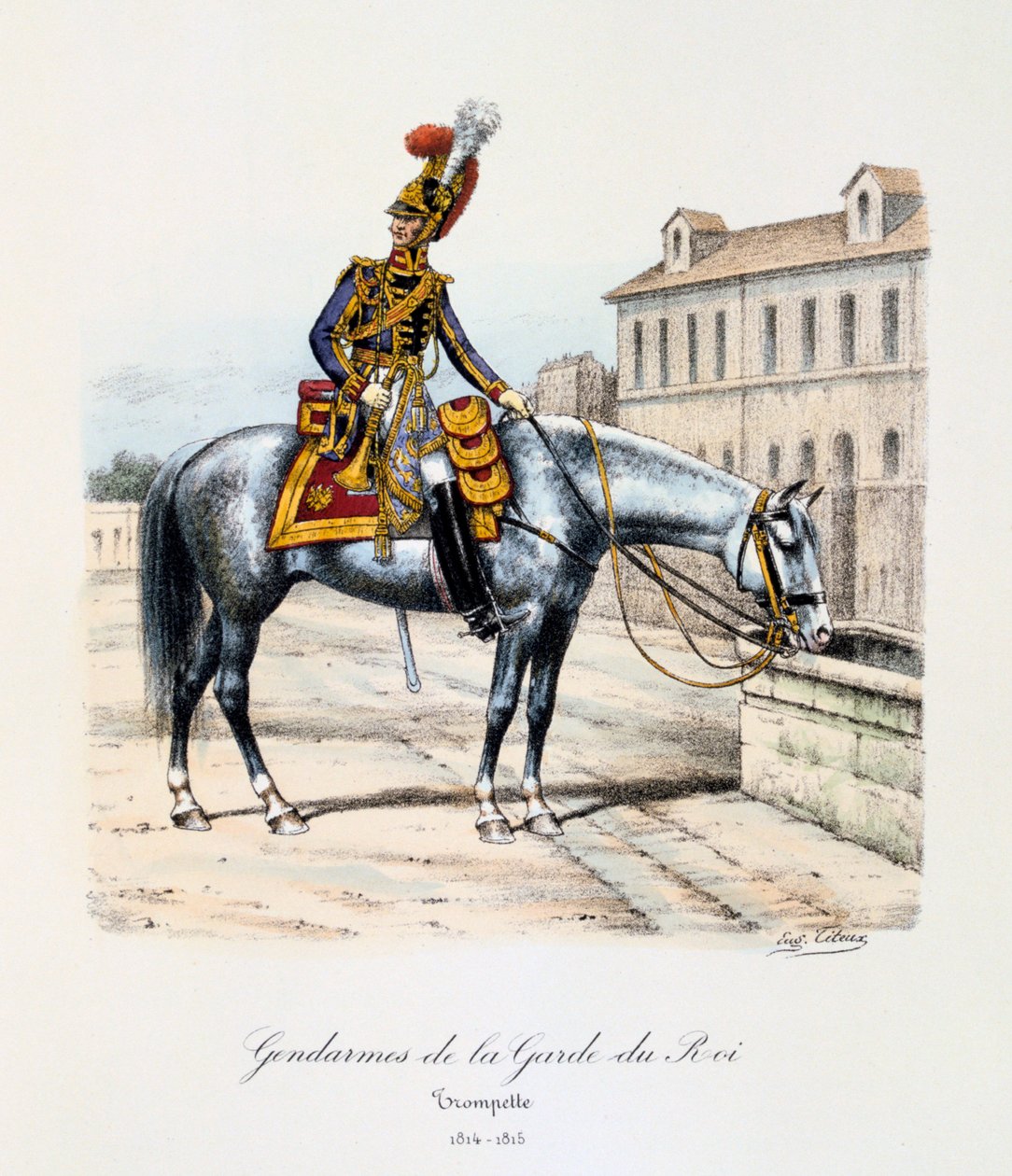 Gendarmer af Kongens Garde, Trompetist, 1814-15 af Eugene Titeux