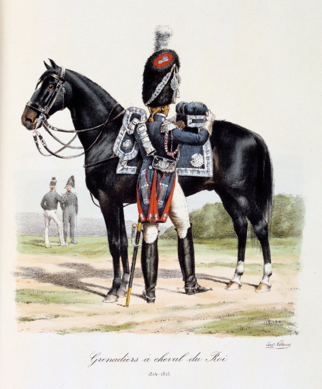 Kongens Hestegrenadier, 1814-15 af Eugene Titeux