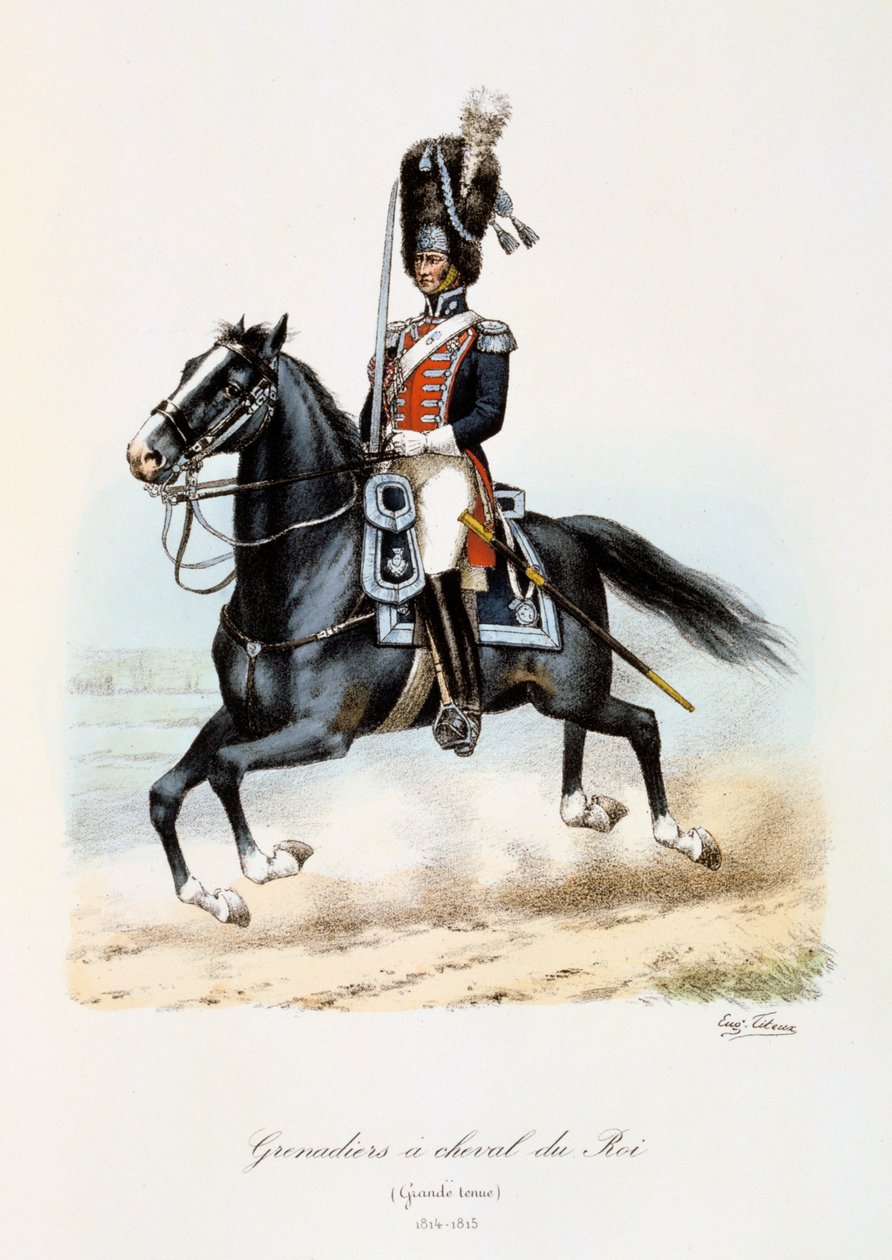 Kongens Hestegrenadier, heldragt, 1814-15 af Eugene Titeux