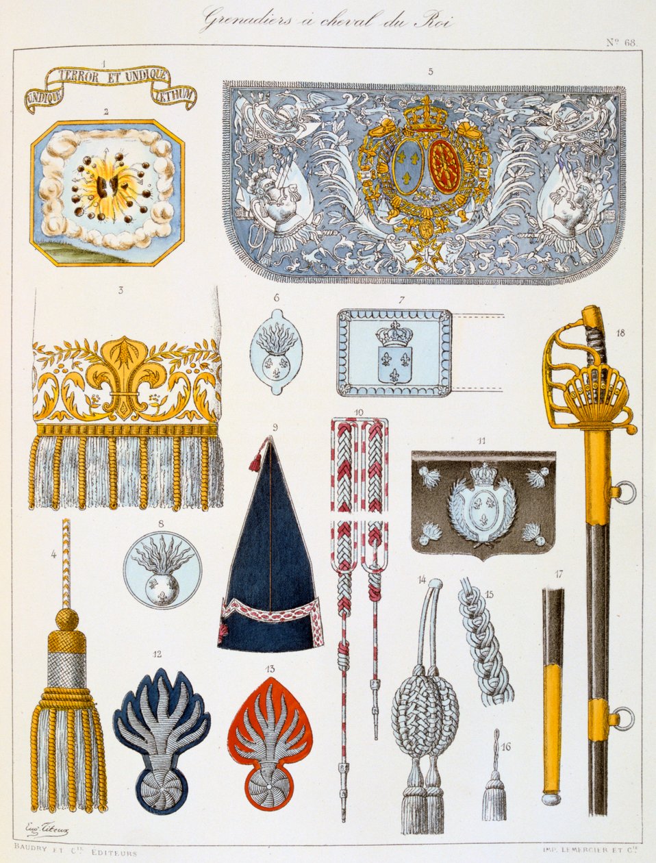 Kongens Heste Grenadier, Insignia af Eugene Titeux