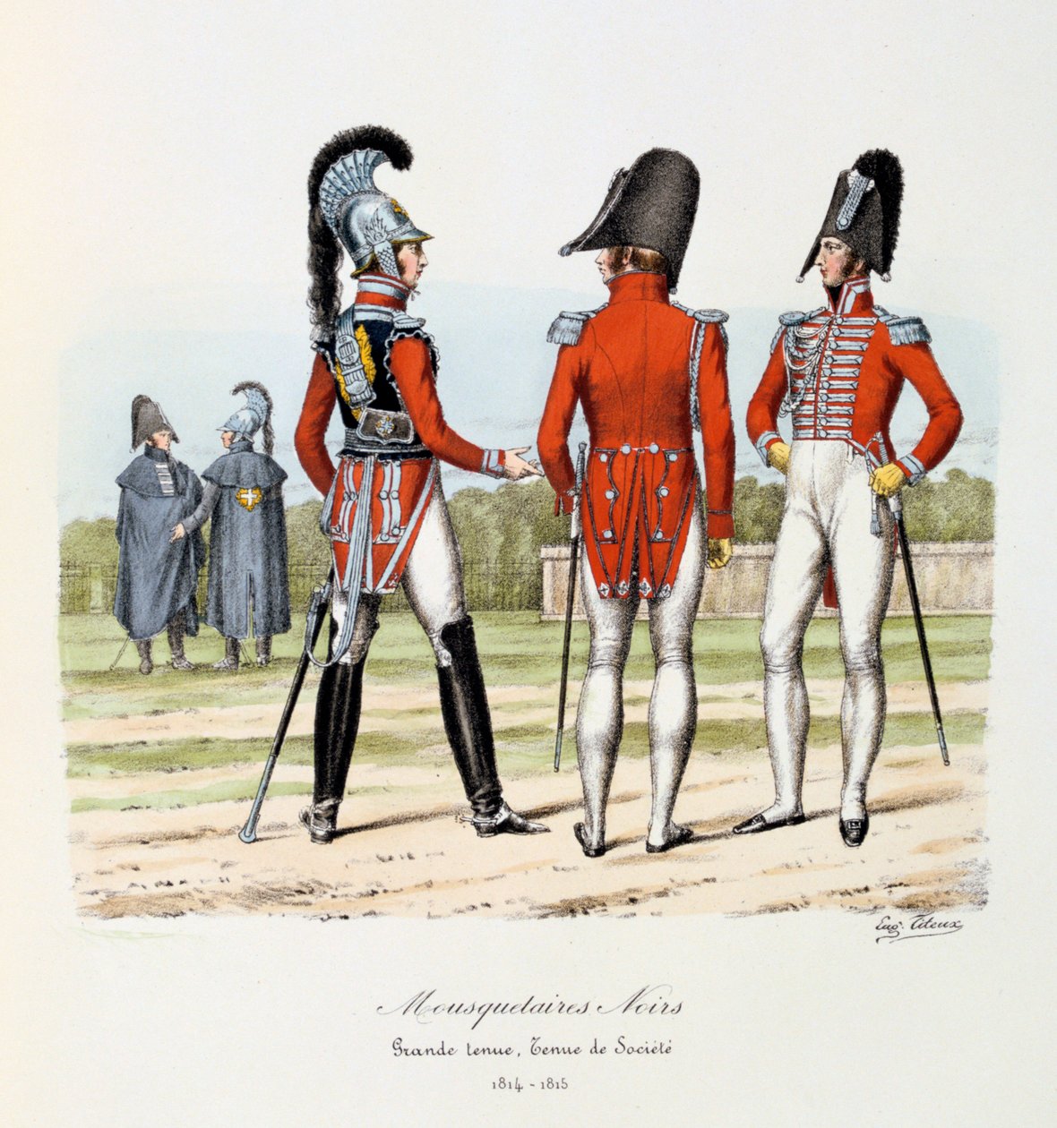 Sorte Musketerer, Heldragt og Firmadragt, 1814-15 af Eugene Titeux