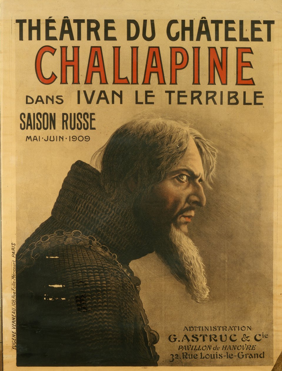 Plakat for den russiske sæson på Théâtre du Châtelet, 1909 af Eugene Verneau