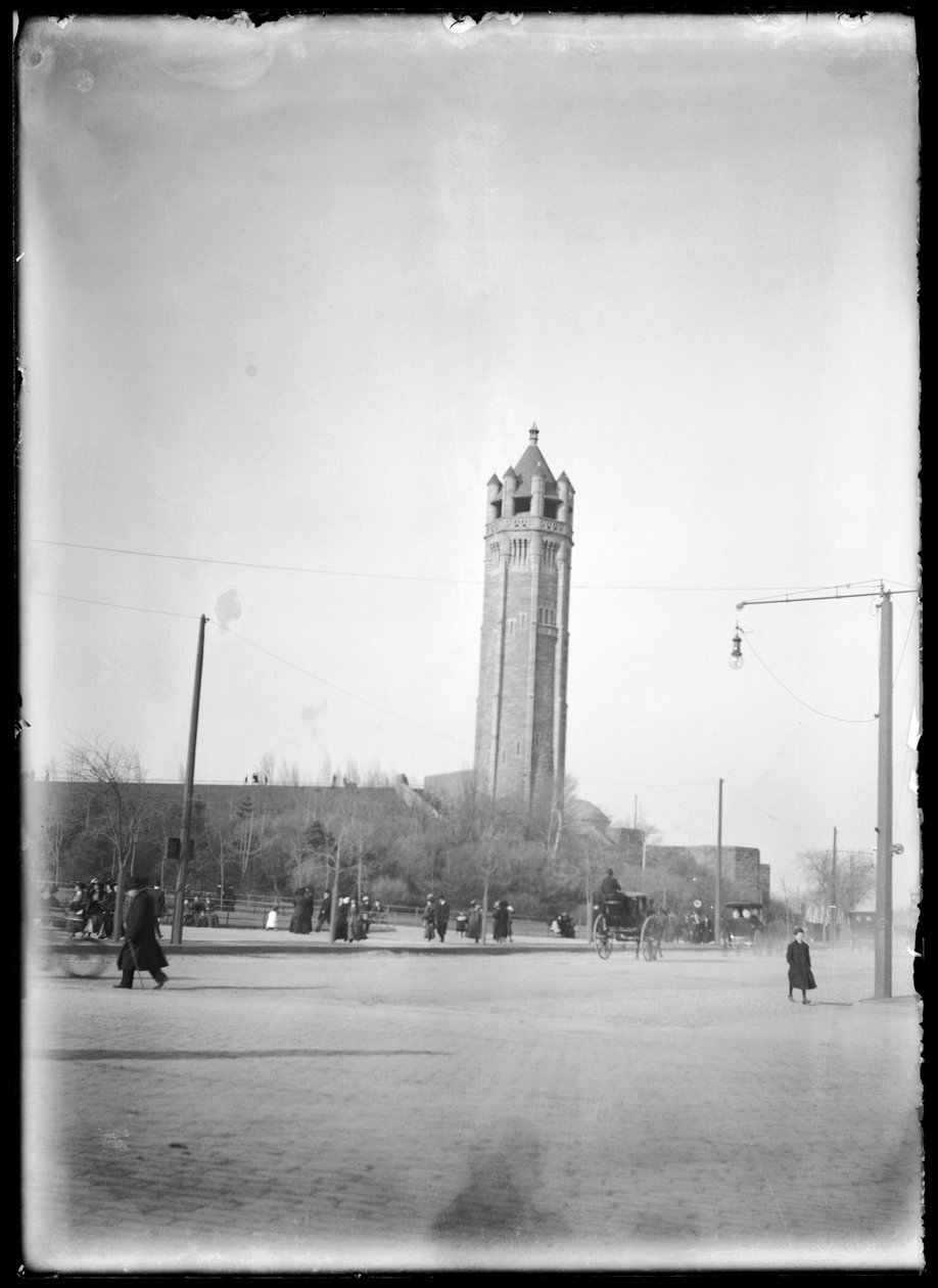 Udsigt over Eastern Parkway mod Brooklyn Museum, ca. 1903-10 (nitrat negativ) af Eugene Wemlinger