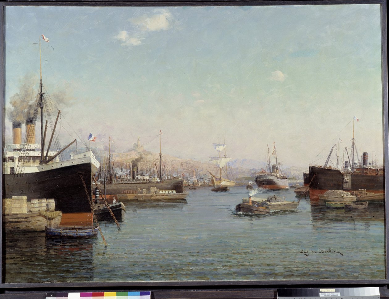 Havnen i La Joliette Maleri af Eugene de Barberiis (1851-1937) Fondation Regards de Provence fra det 20. århundrede, Marseille af Eugene de Barberis