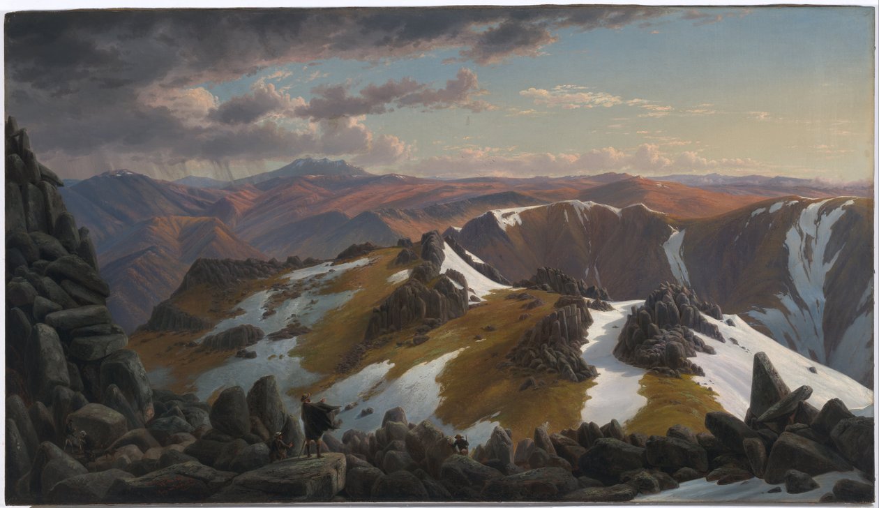 Nordøstlig udsigt fra den nordlige top af Mount Kosciusko af Eugene von Guérard