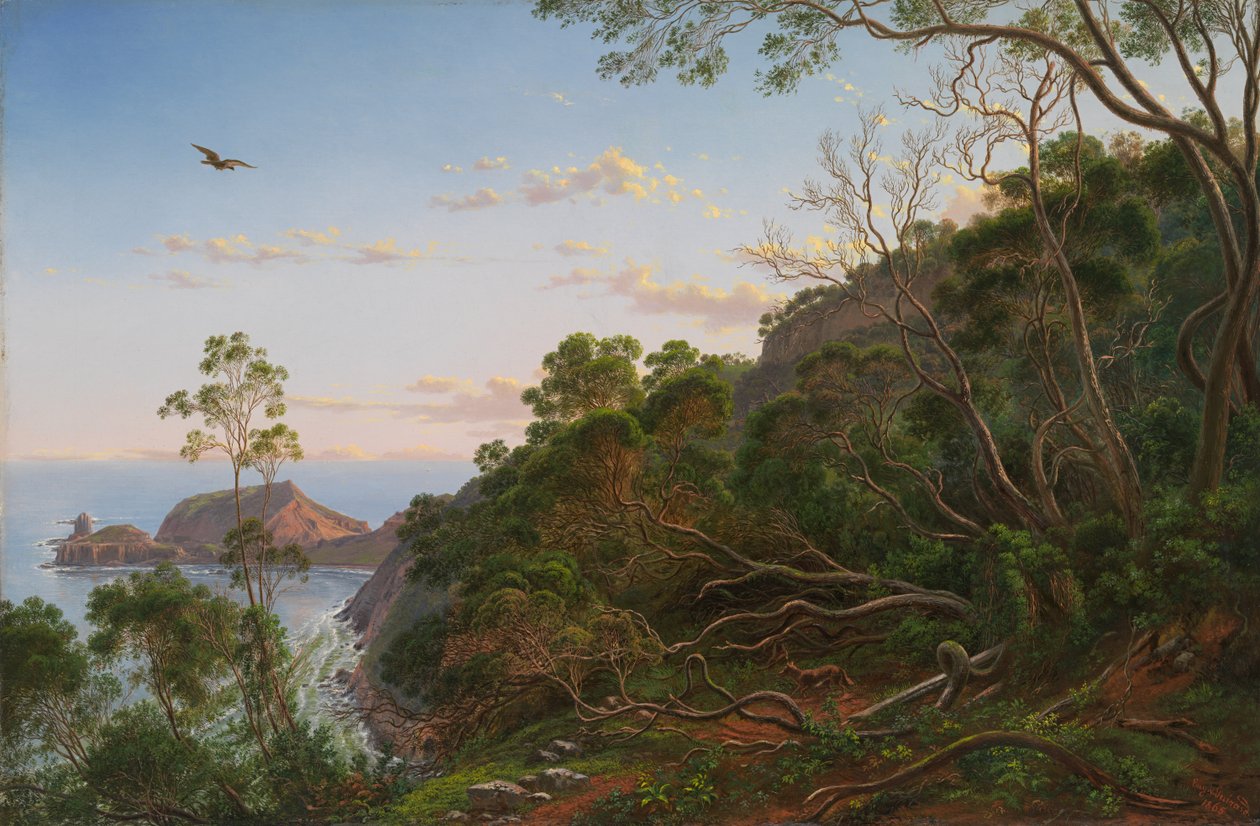 Te-træer nær Cape Schanck, Victoria af Eugene von Guérard