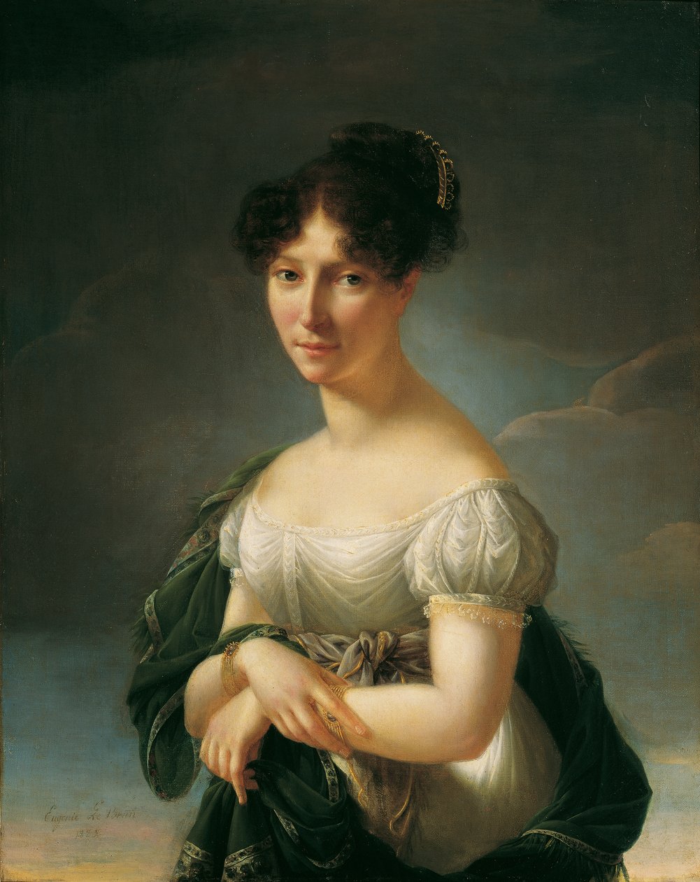 portræt af en dame af Eugenie le Brun