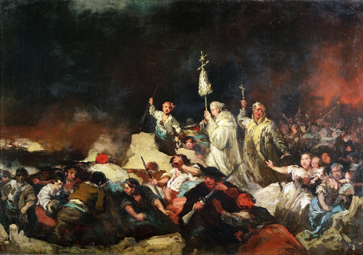 Belejringen af Saragossa af Eugenio Lucas y Padilla