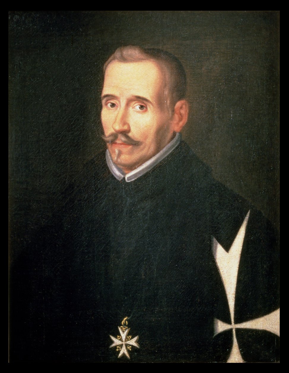 506 131-0795275/1 Portræt af Lope Felix de Vega Carpio (1562-1635) ca. 1630 (olie på lærred) af Eugenio (attr. to) Caxes