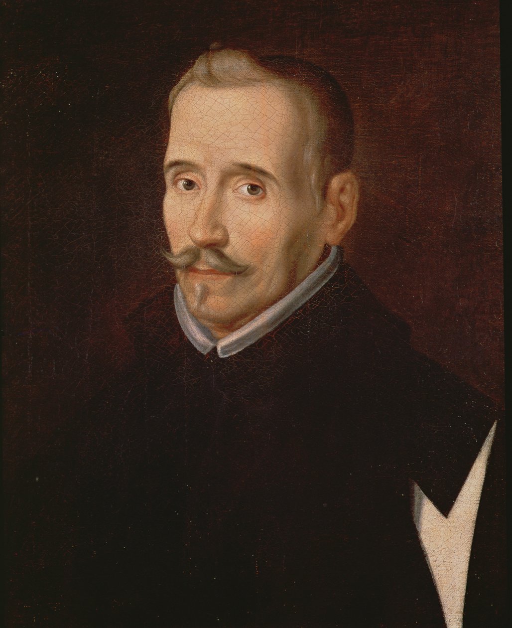 Portræt af Lope Felix de Vega Carpio 1562-1635 olie på lærred detalje af 102965 af Eugenio Caxes