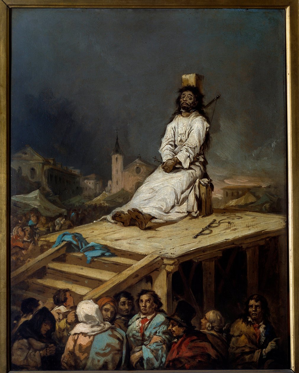 Inkvisition: "" manken"" Maleri af Eugenio Lucas y Velasquez (1817-1870) 1800-tallet søn. 0,53x0,41 m Lille, Musee des Beaux Arts af Eugenio Lucas Velázquez