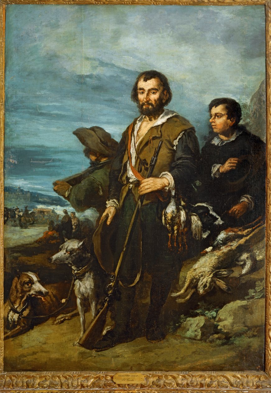 The Hunter (maleri på lærred) af Eugenio Lucas Velazquez