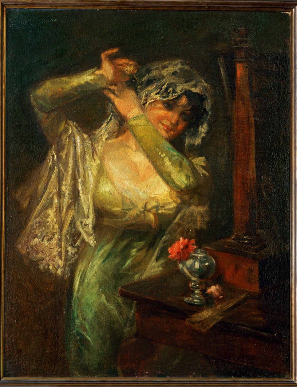 Maja med rosen af Eugenio Lucas Velazquez