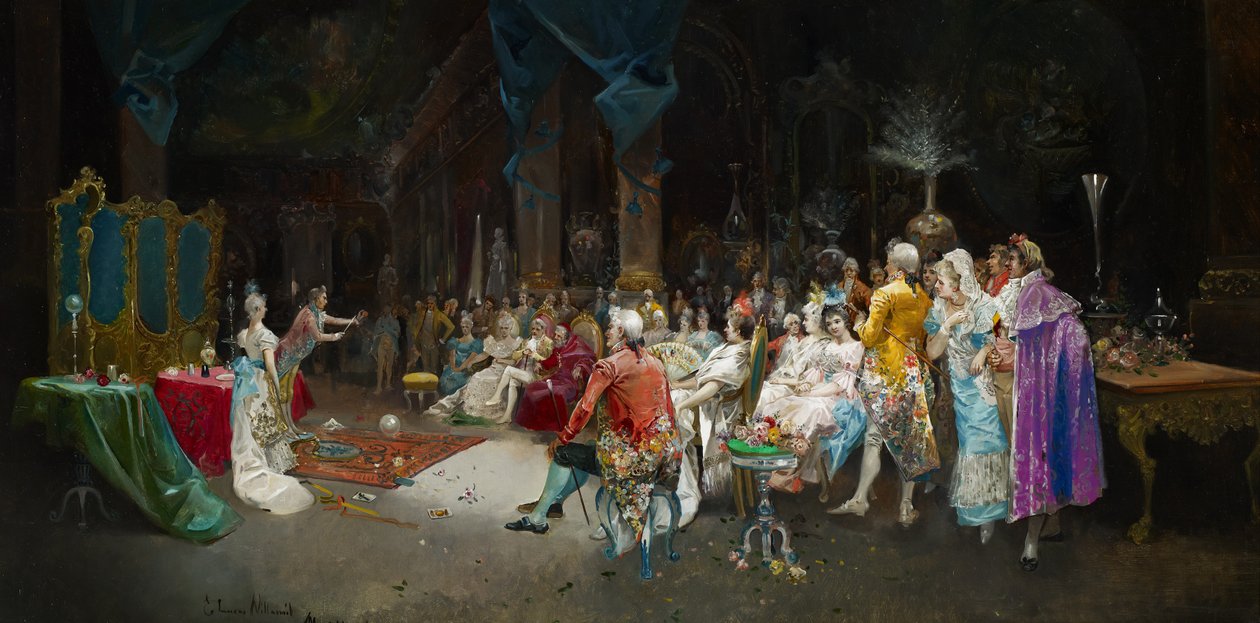 Tryllekunstneren på paladset af Eugenio Lucas Villaamil