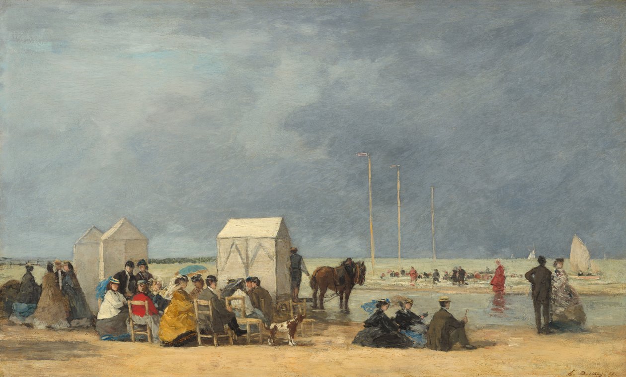 Badetid ved Deauville af Eugene Louis Boudin