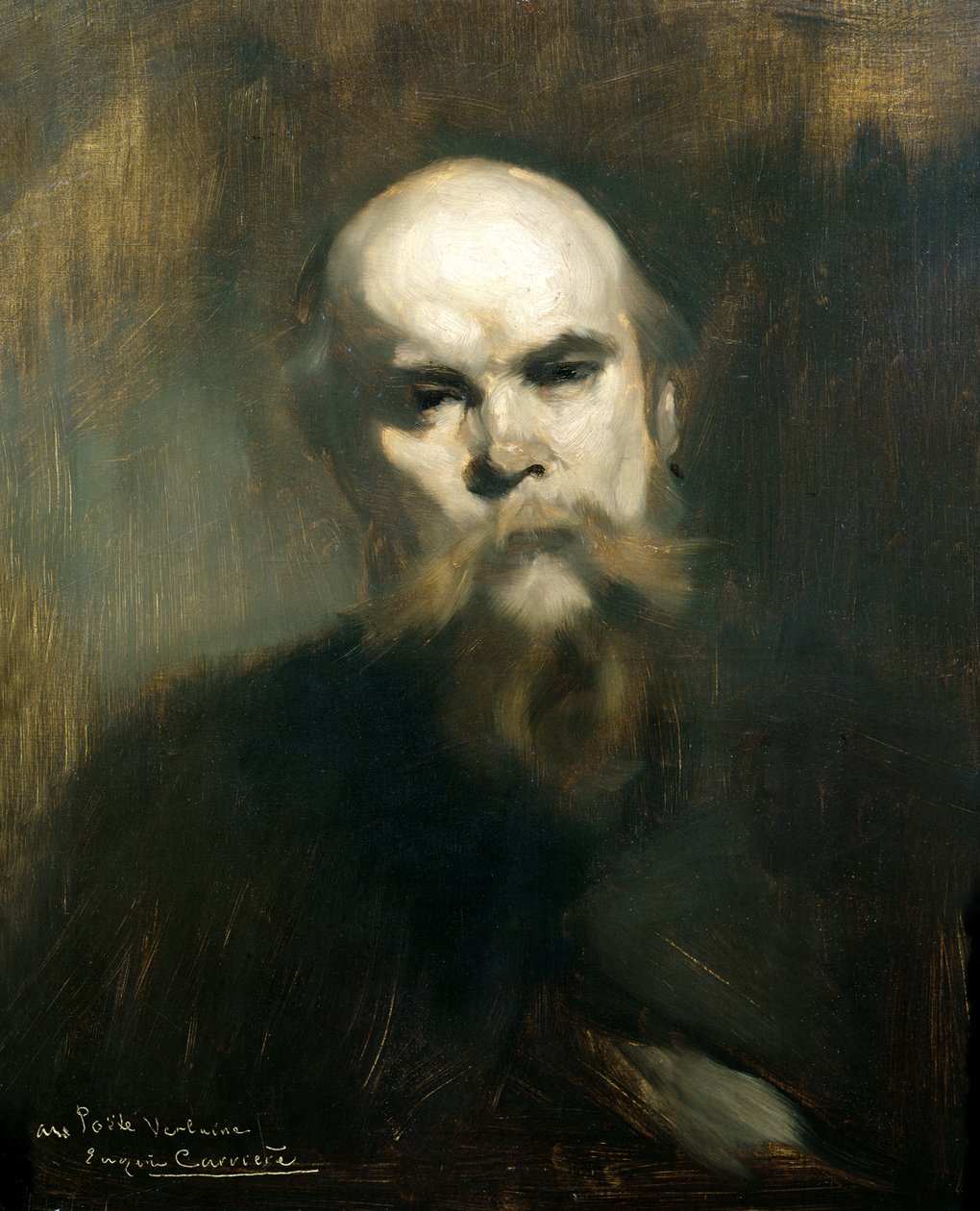 Portræt af Paul Verlaine (1844-96) 1890 af Eugène Carrière