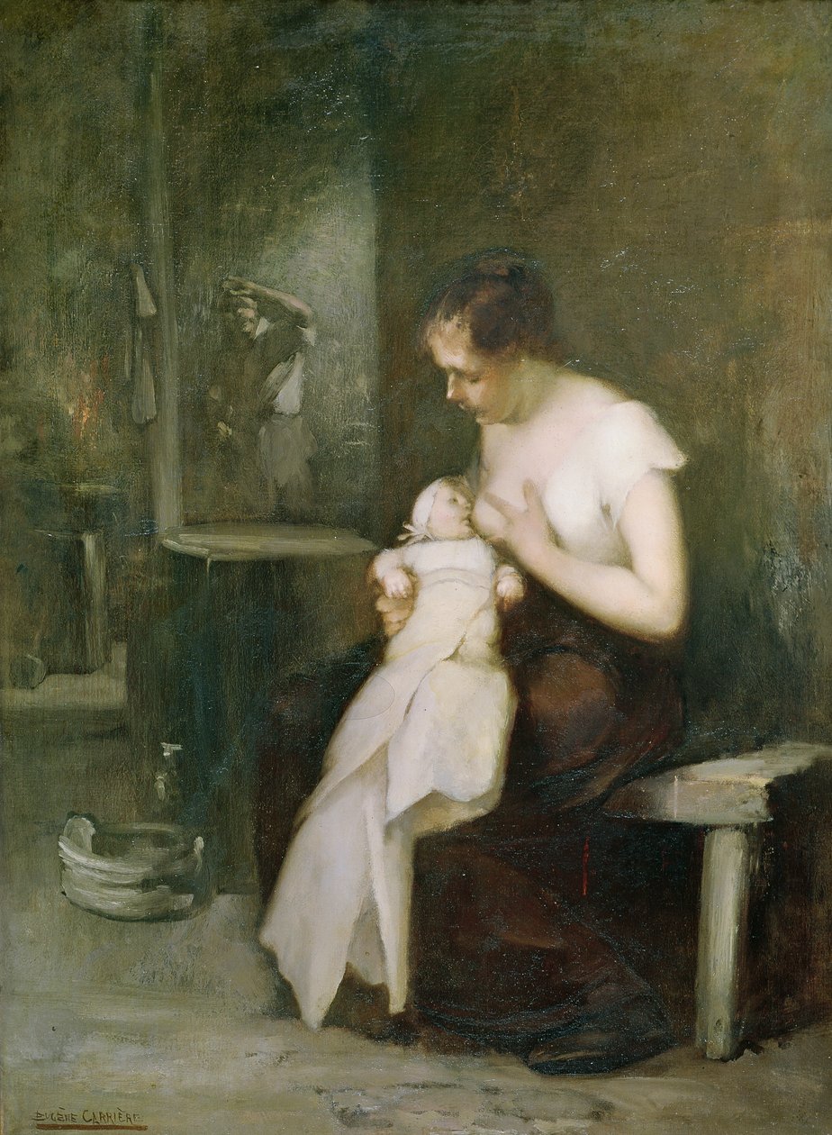 Ung mor, studere til et maleri til Salonen i 1879 af Eugène Carrière
