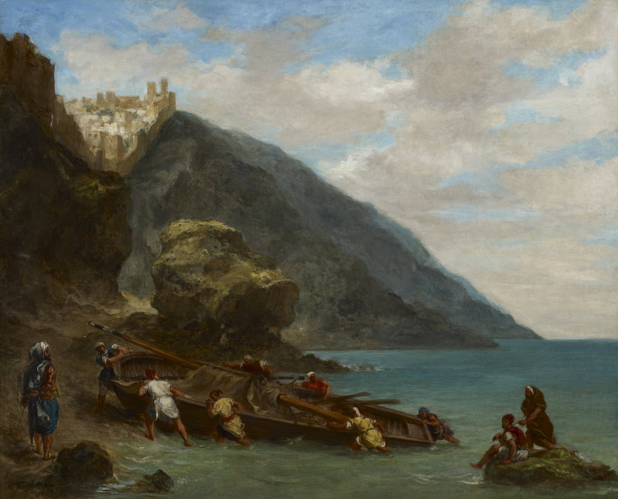 Udsigt over Tanger fra kysten af Ferdinand Victor Eugene Delacroix