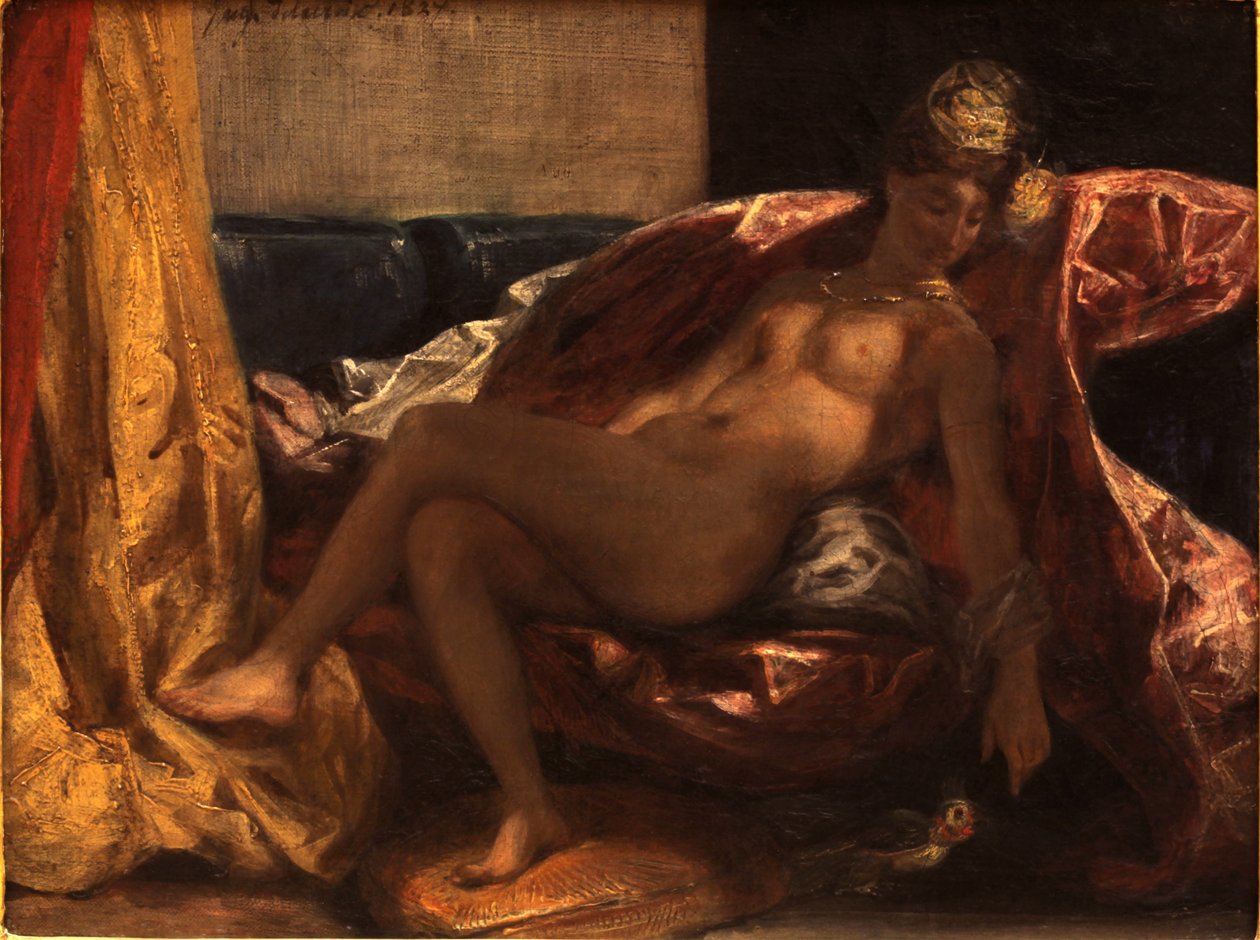 Kvinde med en papegøje af Ferdinand Victor Eugene Delacroix