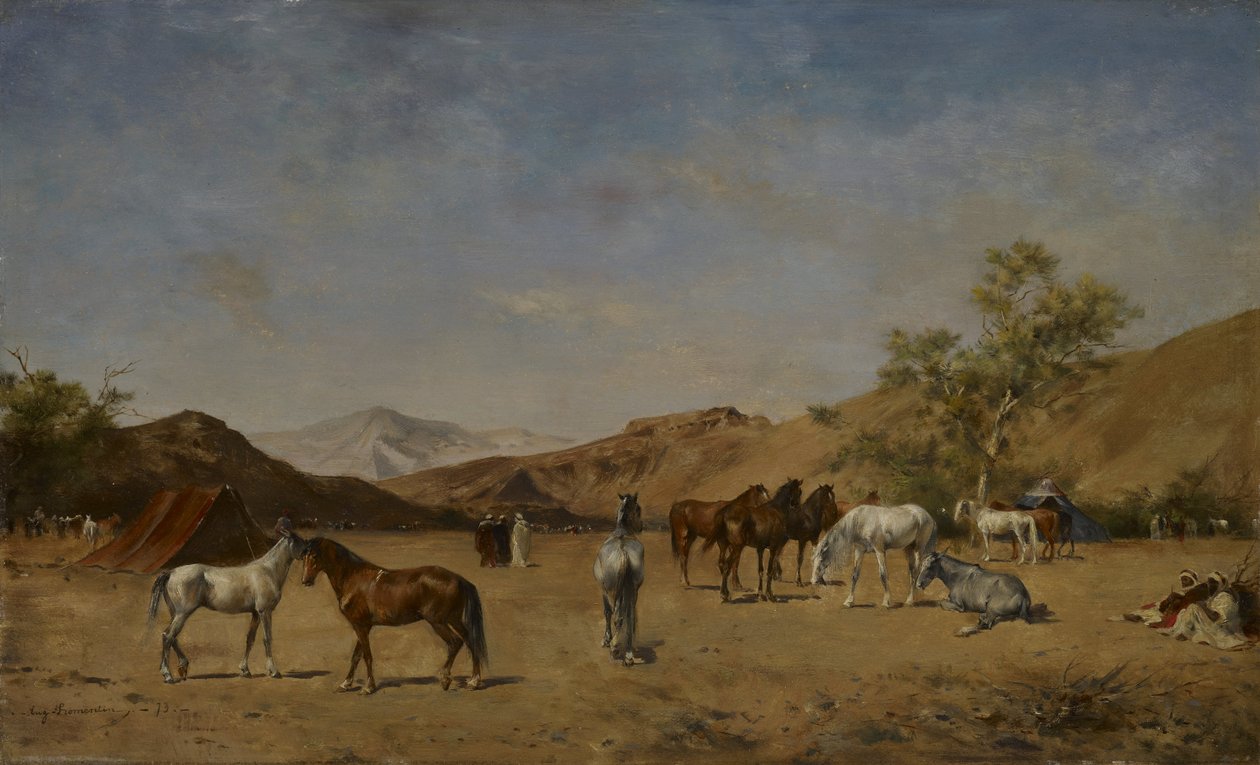 En arabisk lejr af Eugène  Fromentin