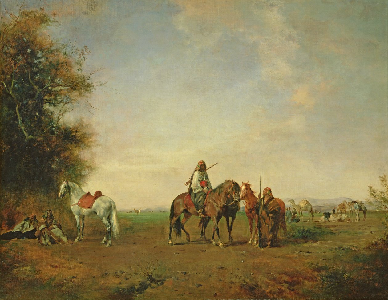 De arabiske rytteres hvilested på sletten, 1870 af Eugène Fromentin