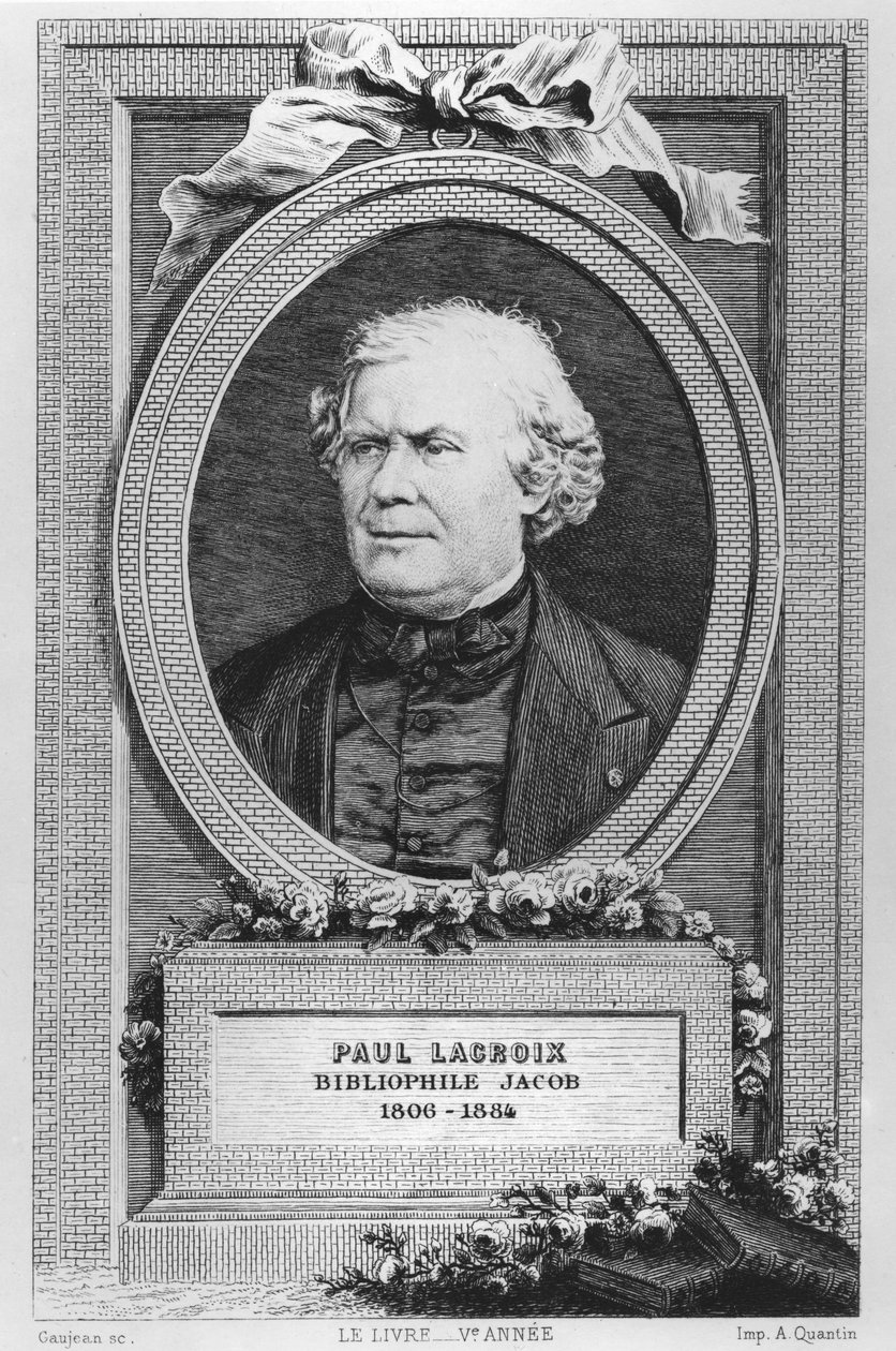 Portræt af Paul Lacroix af Eugène Gaujean