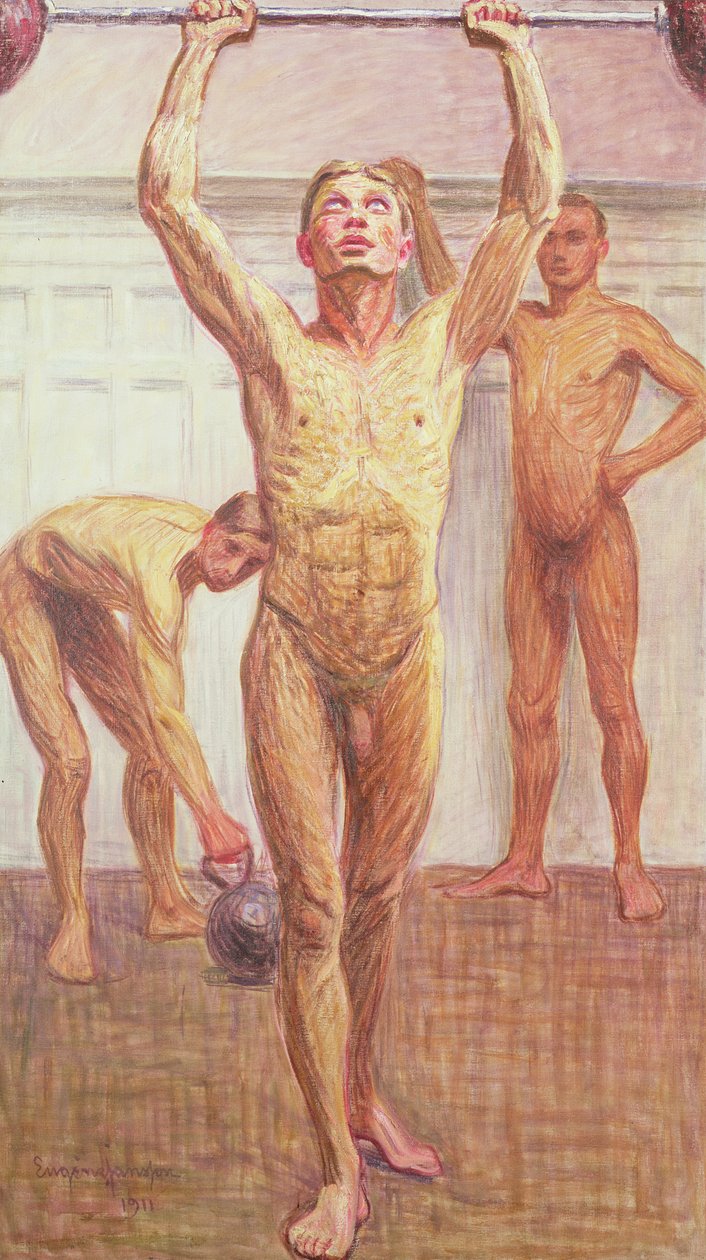 Stødning af vægte med to arme, nummer 1, 1911 af Eugène Jansson
