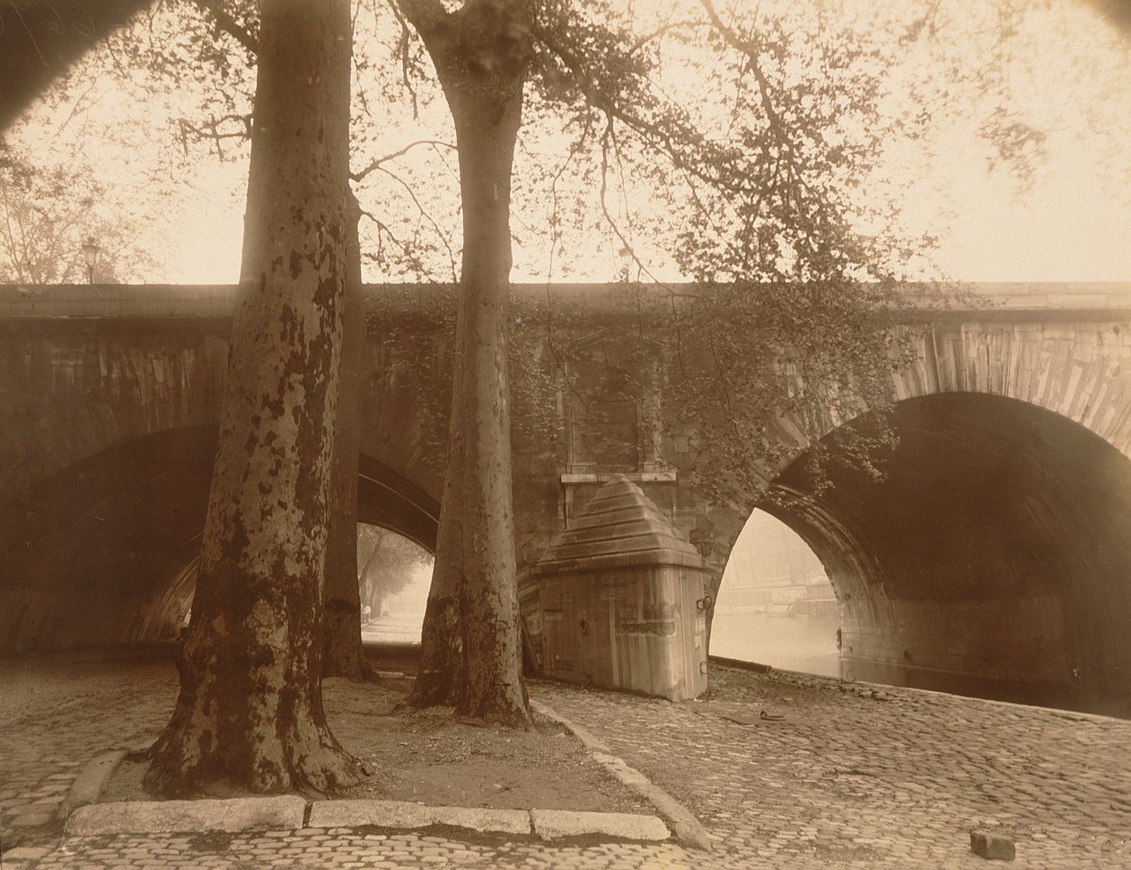 Pont Marie, 1926 (albumin-udskrivning papirfotografi) af Eugène Atget
