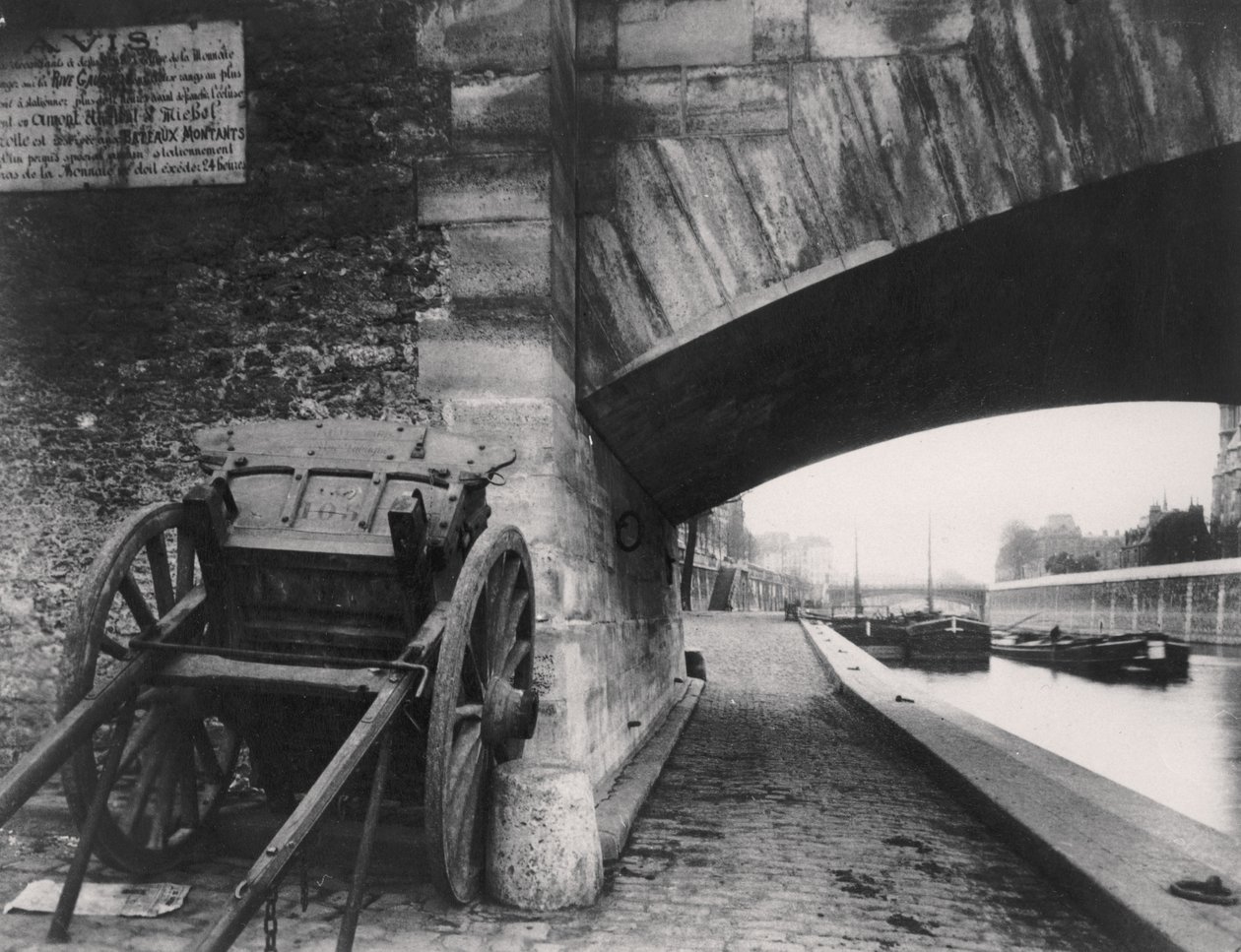 Pont de lArchevêché, på hjørnet af Quai de la Tournelle, Paris, 1911 af Eugène Atget