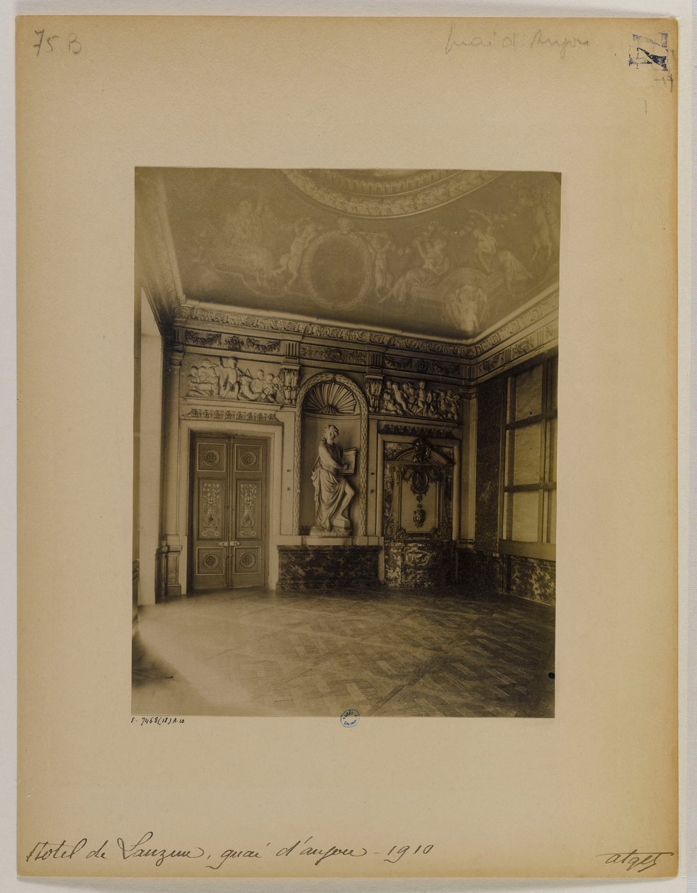 Stue, interiør, Lauzun hotel af Eugène Atget