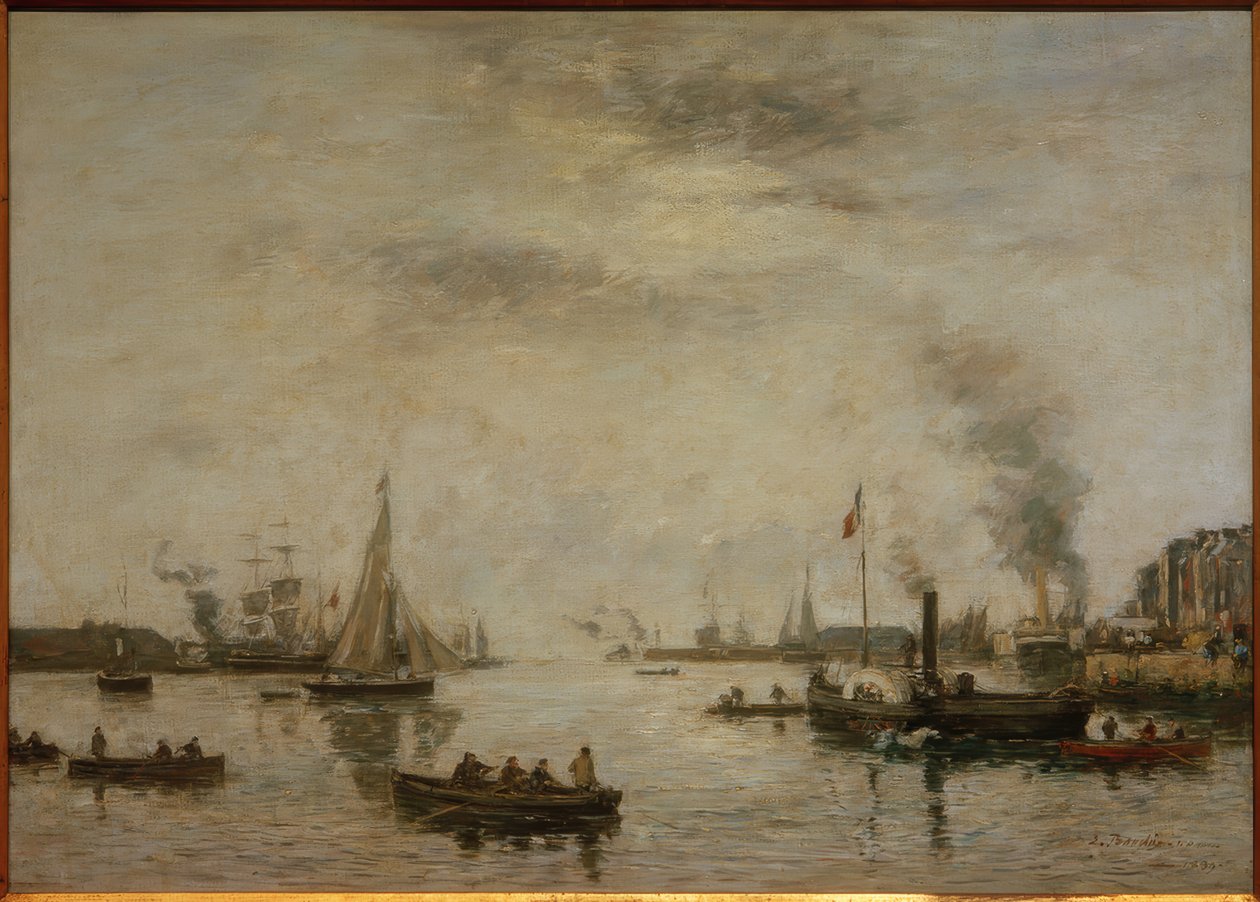 Le Havre, havneudsigt af Eugene Louis Boudin
