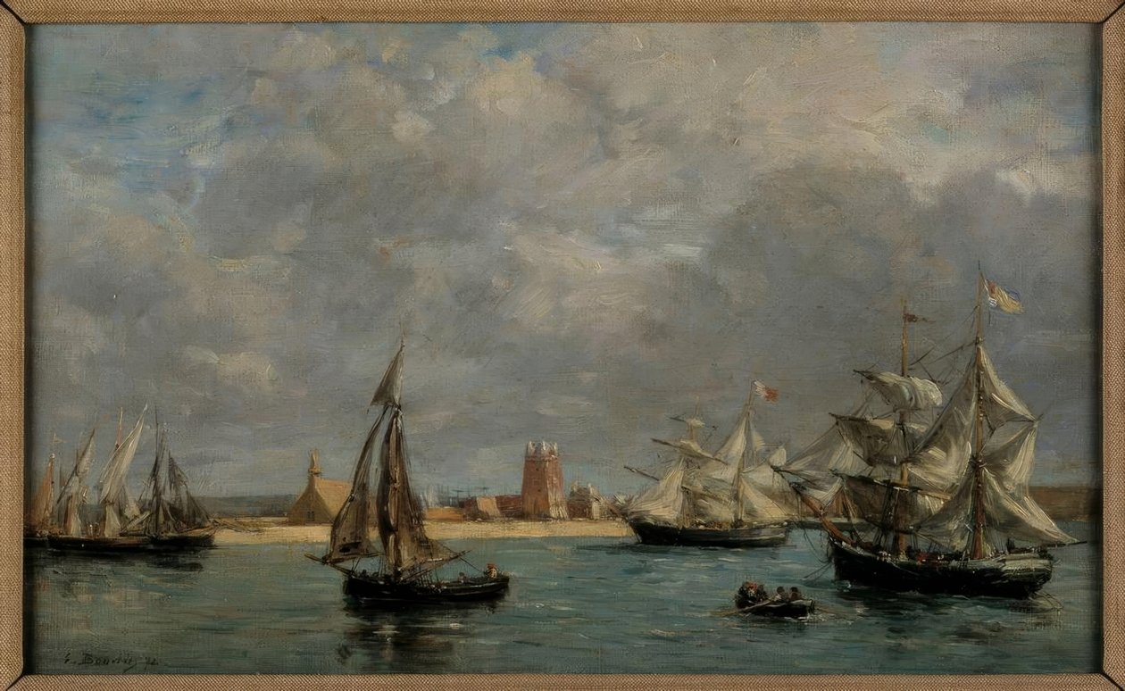 Havnen i Camaret af Eugene Louis Boudin