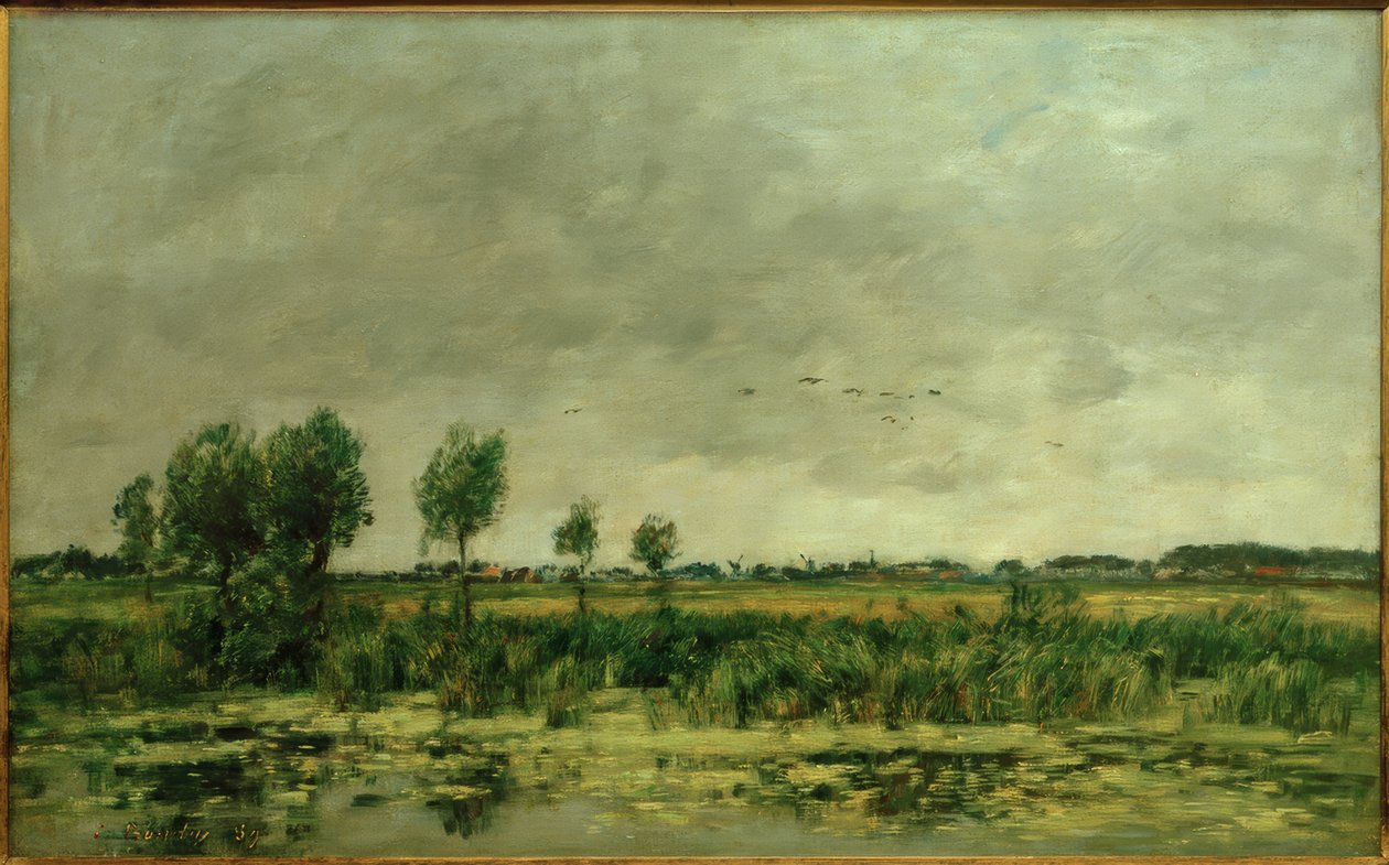 Moor ved Honfleur af Eugene Louis Boudin
