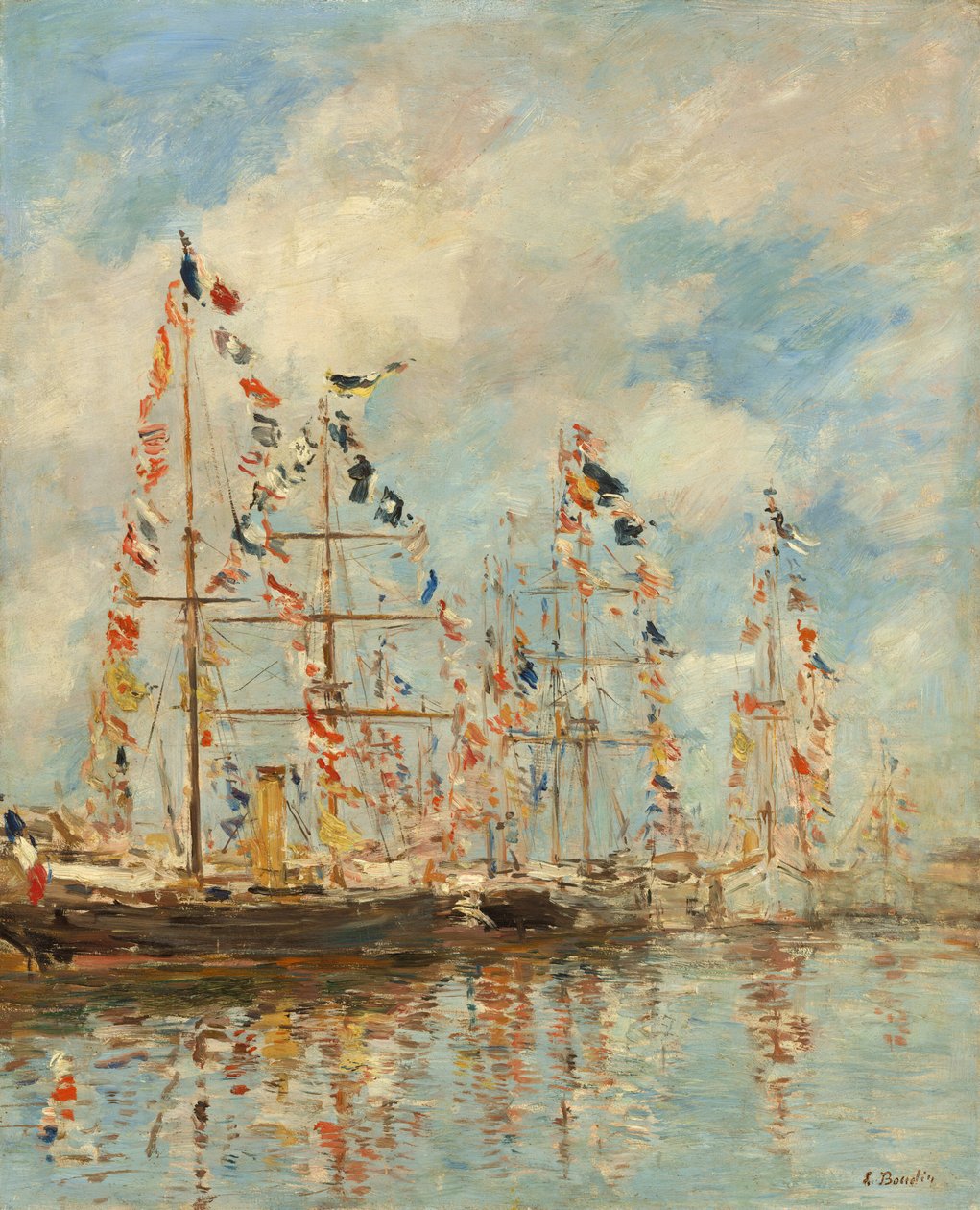 Yachtbassin ved Trouville-Deauville af Eugène Boudin