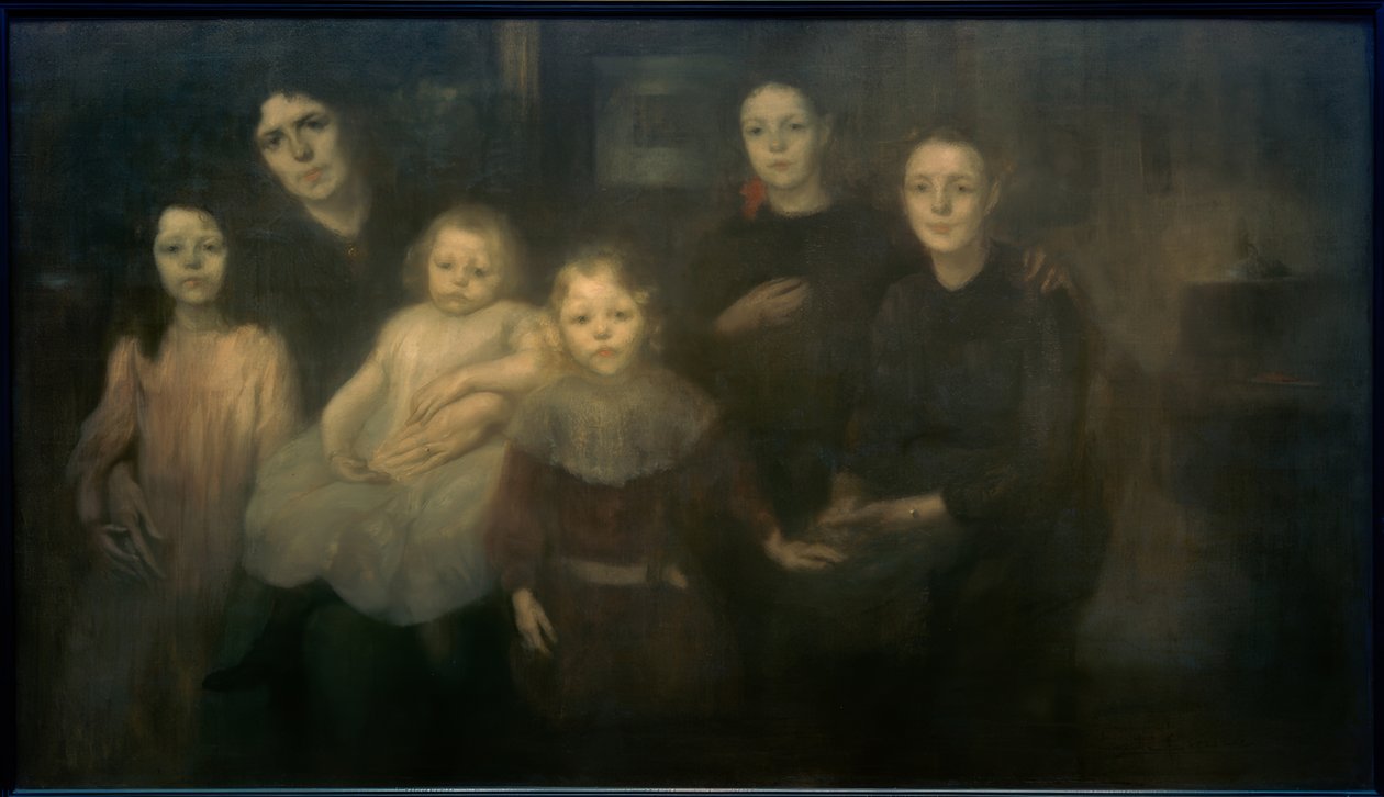 Kunstnerens familie af Eugène Carrière