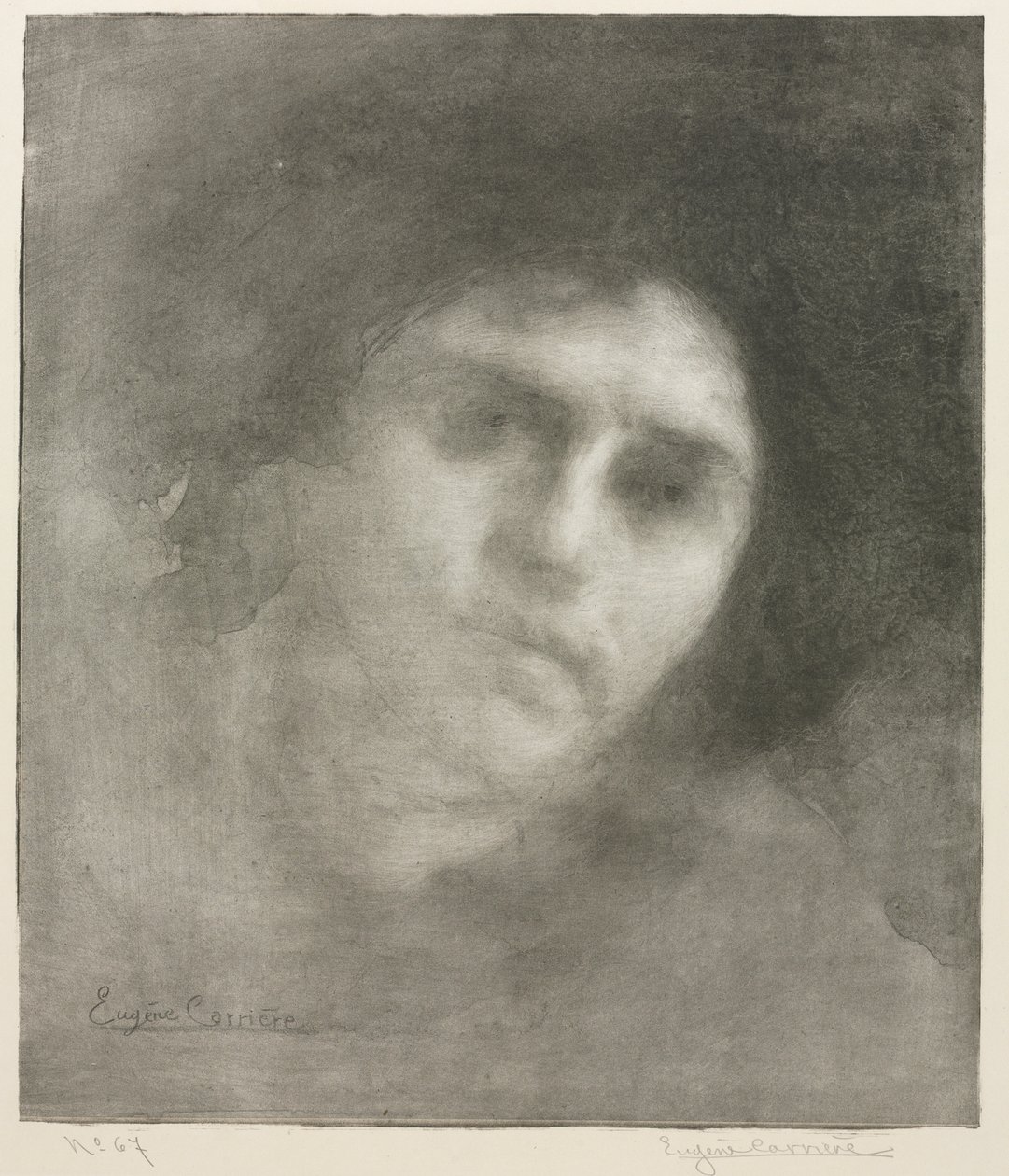 Madame Eugène Carrière (stor tallerken) af Eugène Carrière
