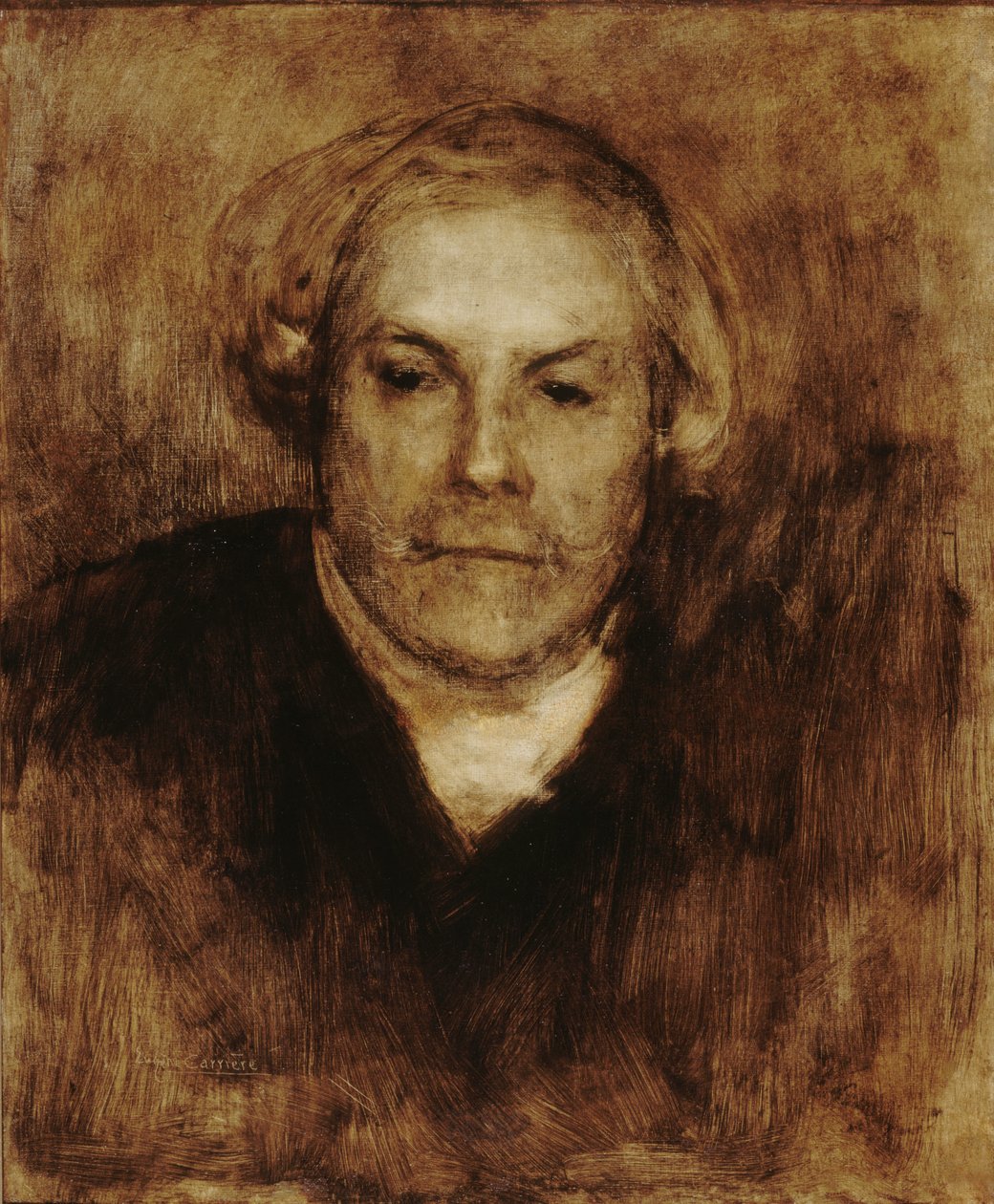 Portræt af Edmond de Goncourt 1822-1896, ca. 1880. af Eugène Carrière